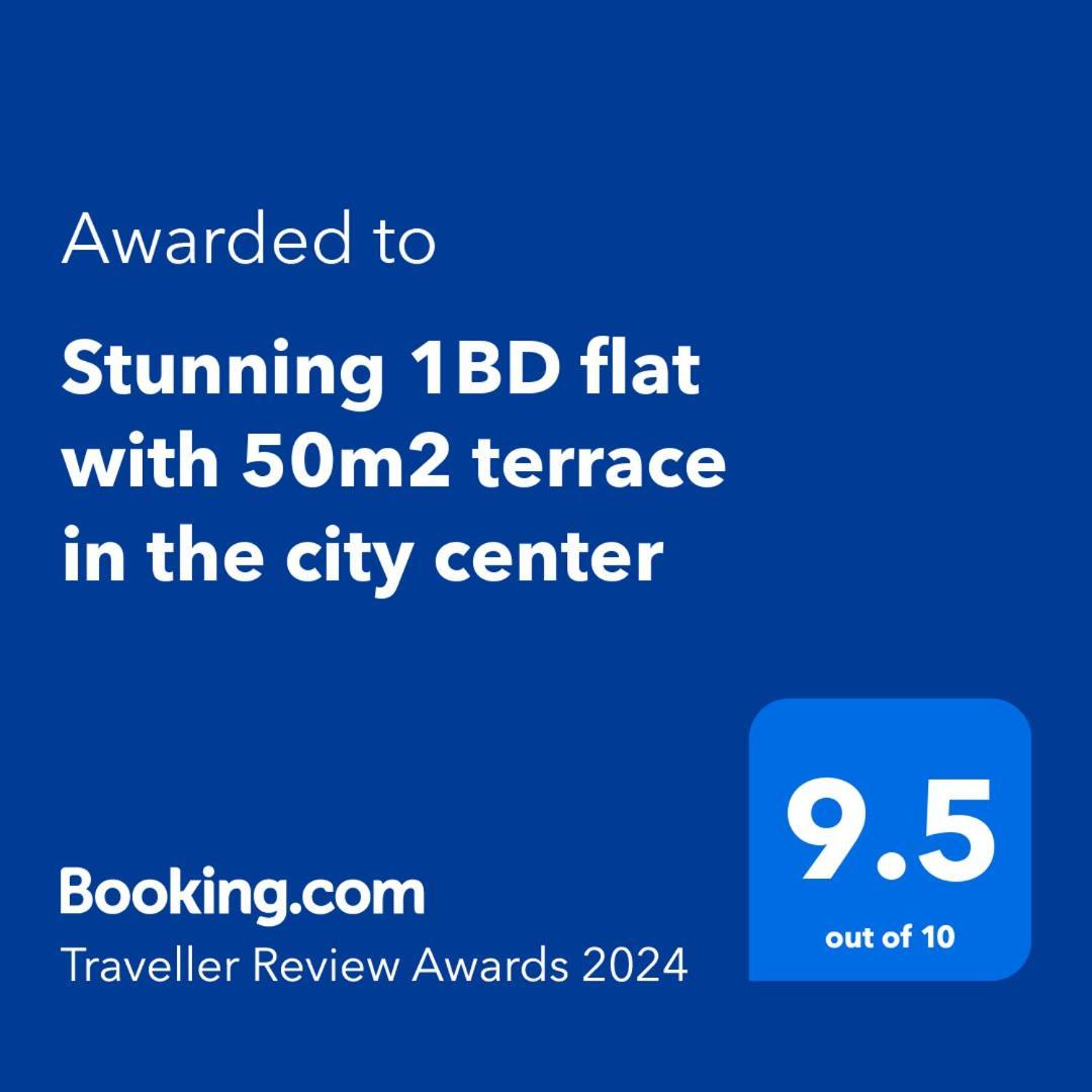 Stunning 1Bd Flat With 50M2 Terrace In The City Center 布加勒斯特 外观 照片